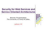 Security for Web Services and Service Oriented Architectures