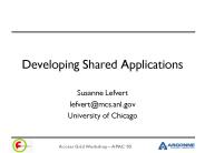 Developing Shared Applications
