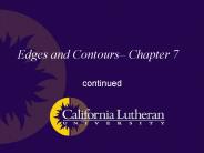 Edges and Contours