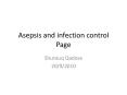 Asepsis and infection control Page PowerPoint PPT Presentation