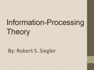 Information-Processing Theory