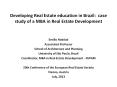 Developing Real Estate education in Brazil: case study of a MBA in Real Estate Development PowerPoint PPT Presentation