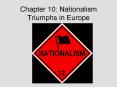 Chapter 10: Nationalism Triumphs in Europe PowerPoint PPT Presentation
