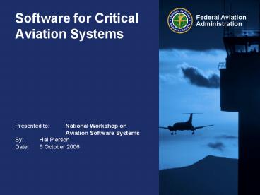 Software for Critical Aviation Systems