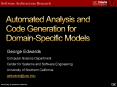 Automated Analysis and Code Generation for Domain-Specific Models PowerPoint PPT Presentation