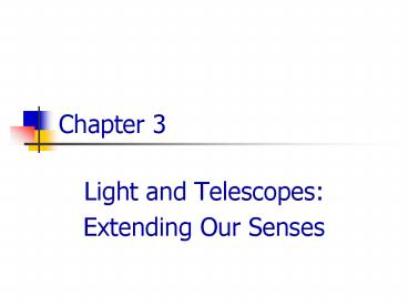 Light and Telescopes: