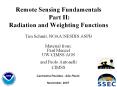 Remote Sensing Fundamentals Part II: Radiation and Weighting Functions PowerPoint PPT Presentation