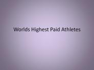 Worlds Highest Paid Athletes