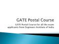 GATE Postal Course PowerPoint PPT Presentation