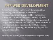 PHP WEB DEVELOPMENT