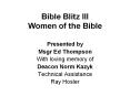 Bible Blitz III Women of the Bible PowerPoint PPT Presentation