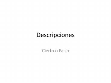Descripciones
