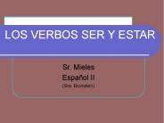 LOS VERBOS SER Y ESTAR