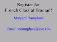 Register for French Class at Truman! PowerPoint PPT Presentation