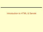 Introduction to HTML