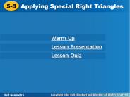 Applying Special Right Triangles