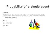 Probability of a single event