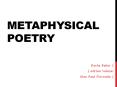 Metaphysical Poetry PowerPoint PPT Presentation