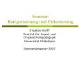 Seminar: Kategorisierung und Etikettierung PowerPoint PPT Presentation