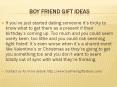 Boy friend gift ideas PowerPoint PPT Presentation