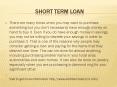 Short term loan
