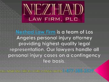 Los Angeles Personal Injury and Car Accident Attorney