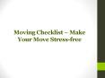 Toronto Moving Checklist - Make Your Move Stress-free PowerPoint PPT Presentation