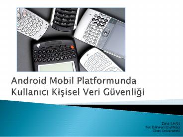 Android Mobil Platformunda Kullanici Kisisel Veri G