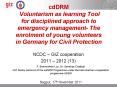 cdDRM  Voluntarism as learning Tool for disciplined approach to emergency management- The enrolment of young volunteers in Germany for Civil Protection PowerPoint PPT Presentation