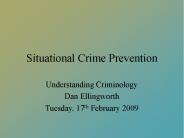 Situational Crime Prevention