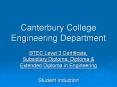 Canterbury College Engineering Department PowerPoint PPT Presentation