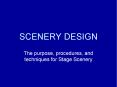 SCENERY DESIGN PowerPoint PPT Presentation