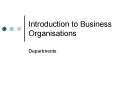 Introduction to Business Organisations PowerPoint PPT Presentation