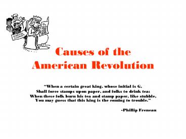 Causes of the American Revolution