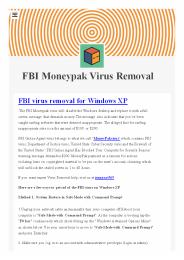 FBI Moneypak virus removal- isupport365