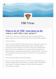 FBI virus - isupport365