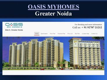 Oasis Myhomes Greater Noida Apartments/Flats with Affordabale Price