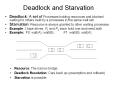 Deadlock and Starvation PowerPoint PPT Presentation