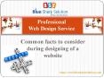 Professional web design service : Common facts to consider during designing of a website PowerPoint PPT Presentation