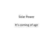 Solar Power