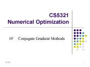 CS5321 Numerical Optimization