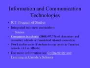Information and Communication Technologies