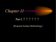 (Response Surface Methodology)