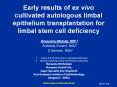 Early results of ex vivo cultivated autologous limbal epithelium transplantation for limbal stem cell deficiency PowerPoint PPT Presentation
