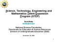 Science, Technology, Engineering and Mathematics Talent Expansion Program (STEP) PowerPoint PPT Presentation