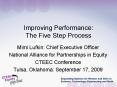 Improving Performance: The Five Step Process PowerPoint PPT Presentation