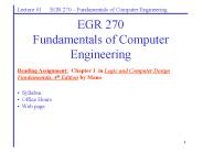 EGR 270 Fundamentals of Computer Engineering