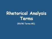 Rhetorical Analysis Terms
