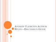 Andrew Clements Author Study---Discussion Guide