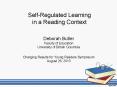 Self-Regulated Learning in a Reading Context PowerPoint PPT Presentation